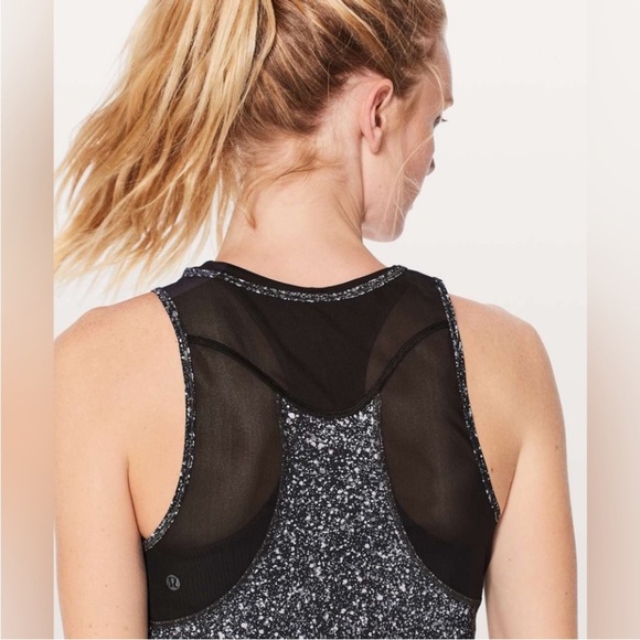 Lululemon Sculpt Tank Il in Splatter White Black Size 10 - Picture 2 of 6